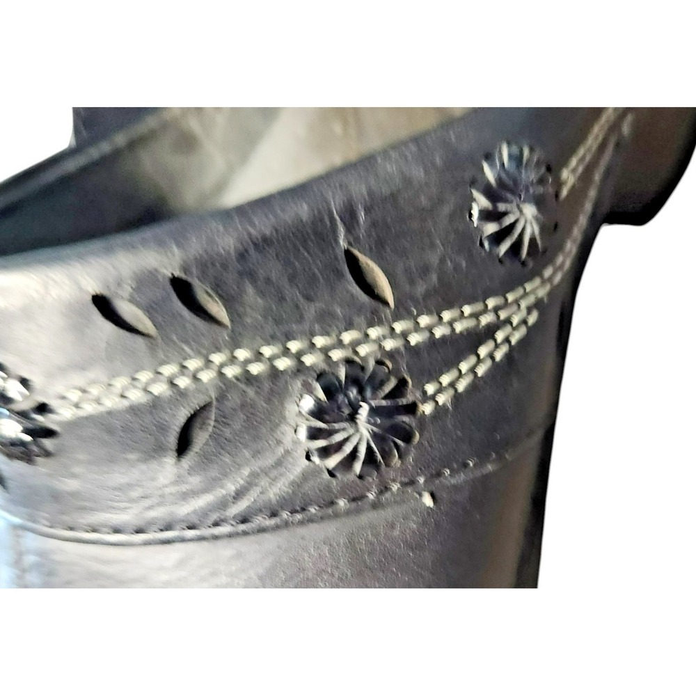 Dansko Women Black Leather Floral Embroidered Clogs 40 9821020200 - Picture 4 of 8